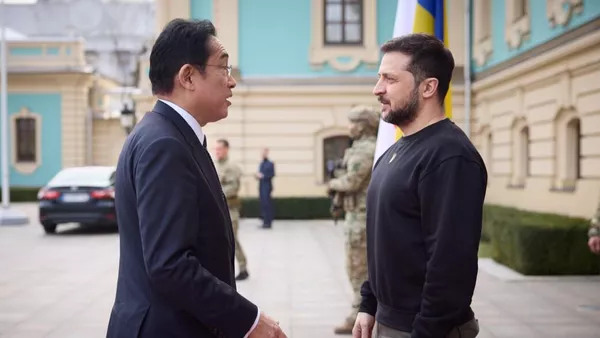 Унизительный визит премьер-министра Японии на Украину. И при чём тут Путин и Си