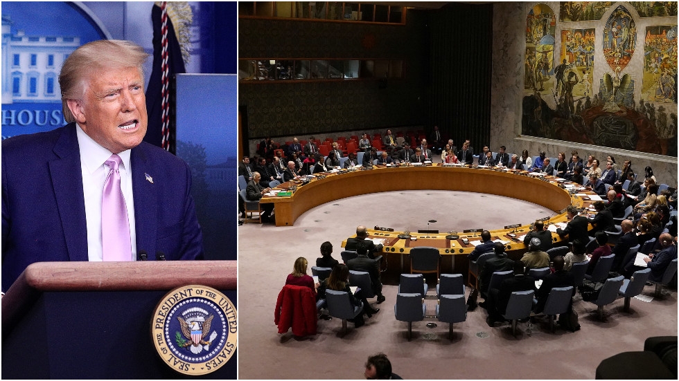 Trump demands full restoration of UN sanctions on Iran, as Pompeo warns Russia & China not to meddle